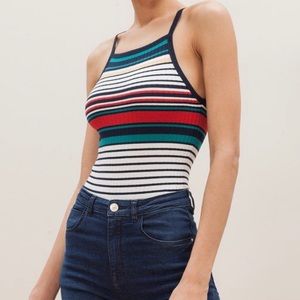 Stradivarius Striped Bodysuit - High neck